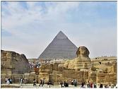 Giseh - Sphinx & pyramide de Khéphren