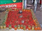 marché de St Paul - piments rouges