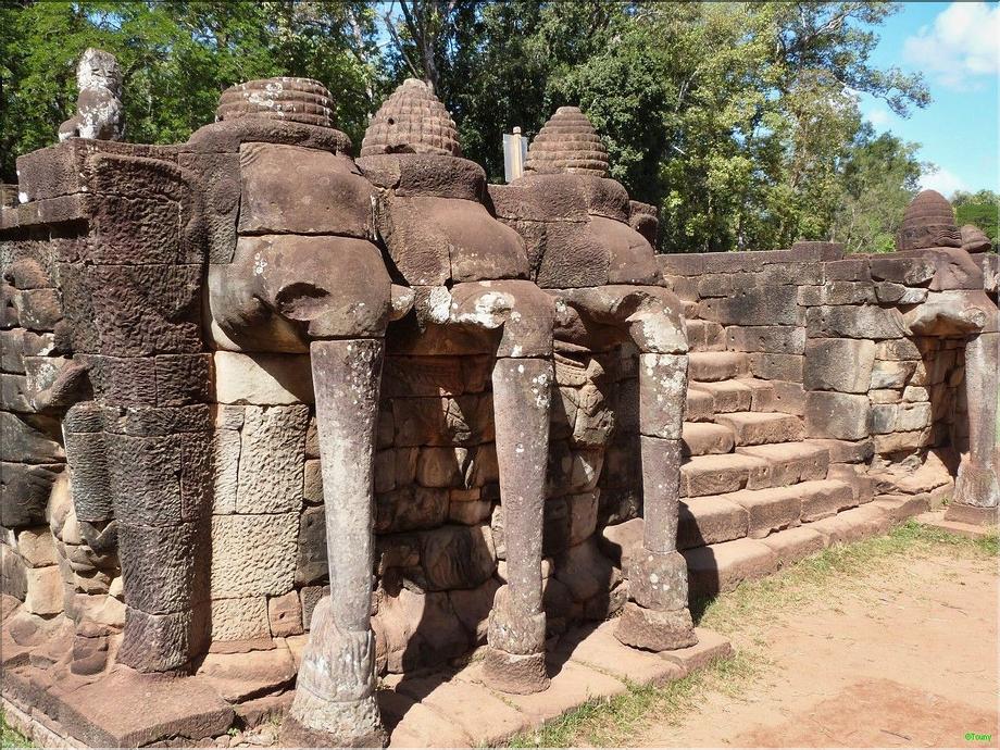 Angkor Thom - terrasse des éléphants