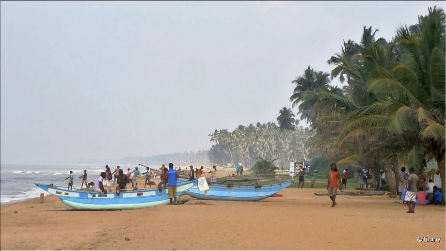 Kalutara - The sand - pêcheurs